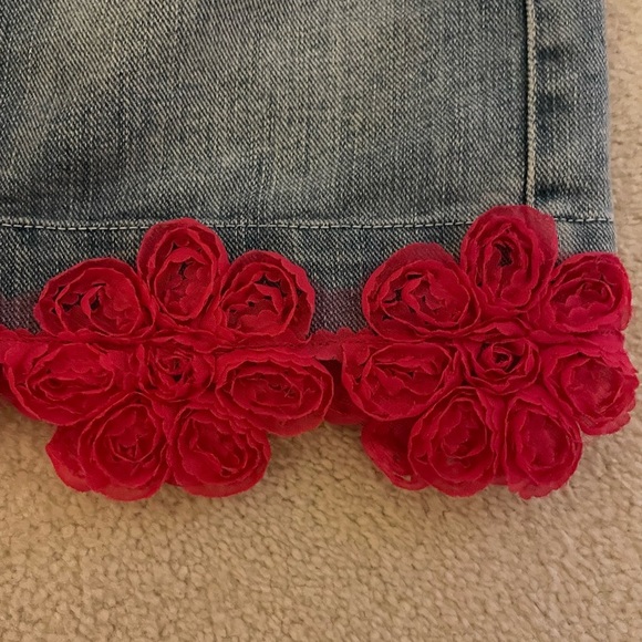 SO embellished Jean skirt-size 0 like new - Picture 2 of 7